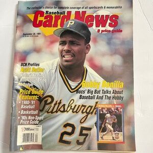 1991 Baseball Card News magazine -Bobby Bonilla Cover
